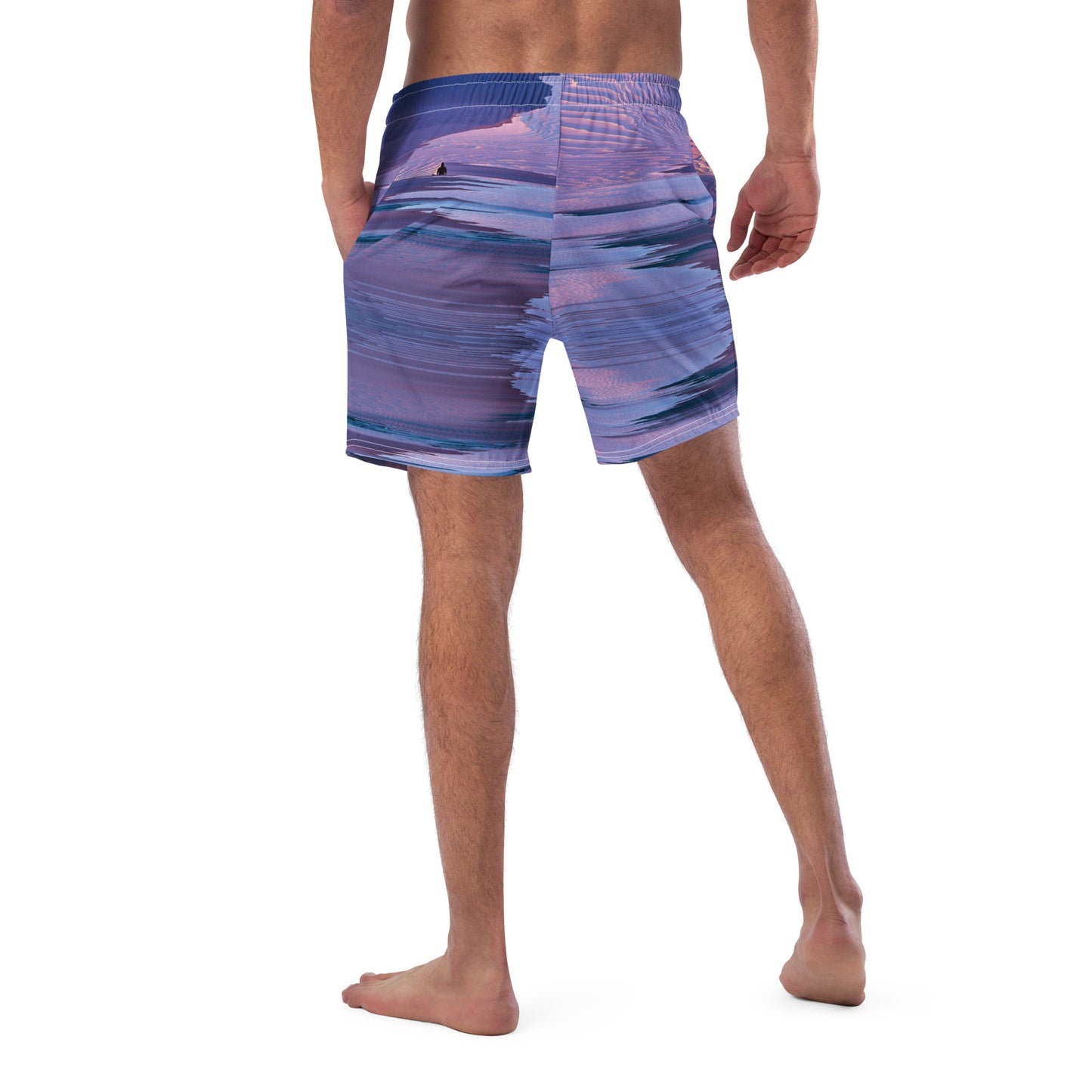 Recycled Men's Purple swim trunks