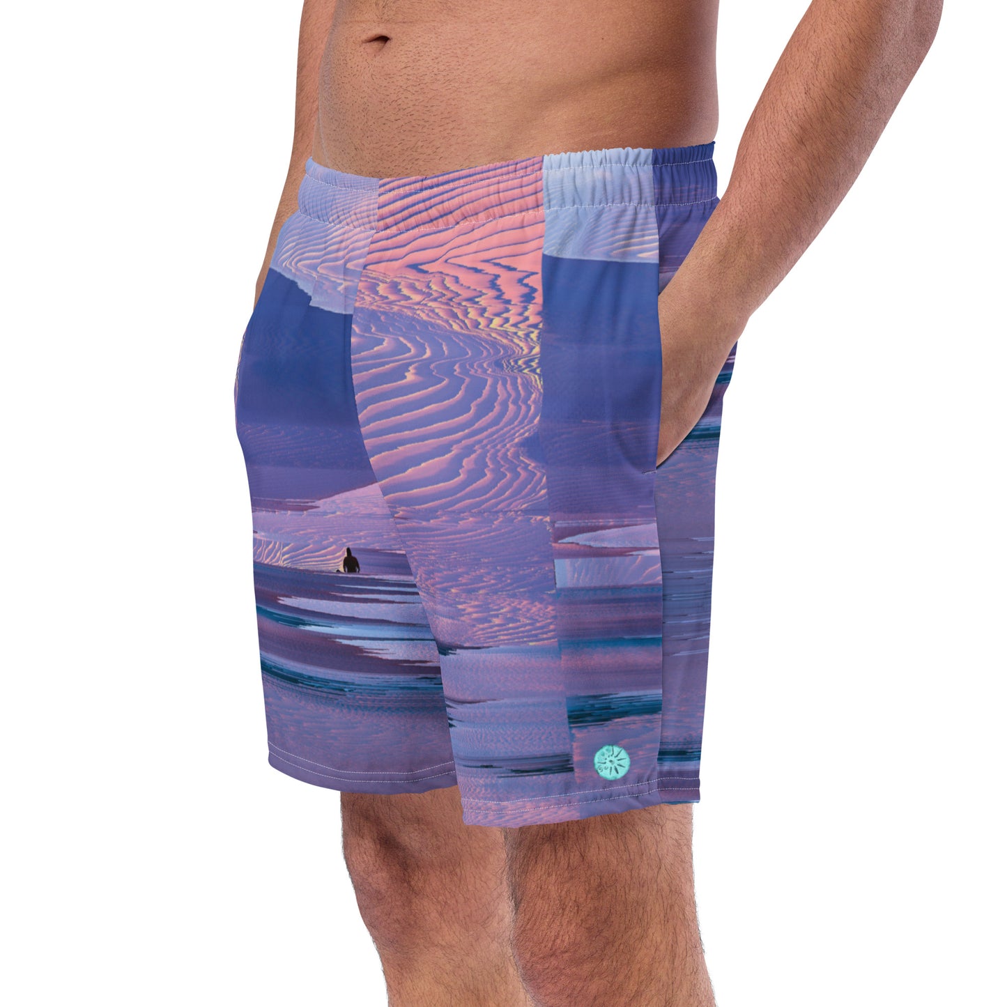 Recycled Men's Purple swim trunks