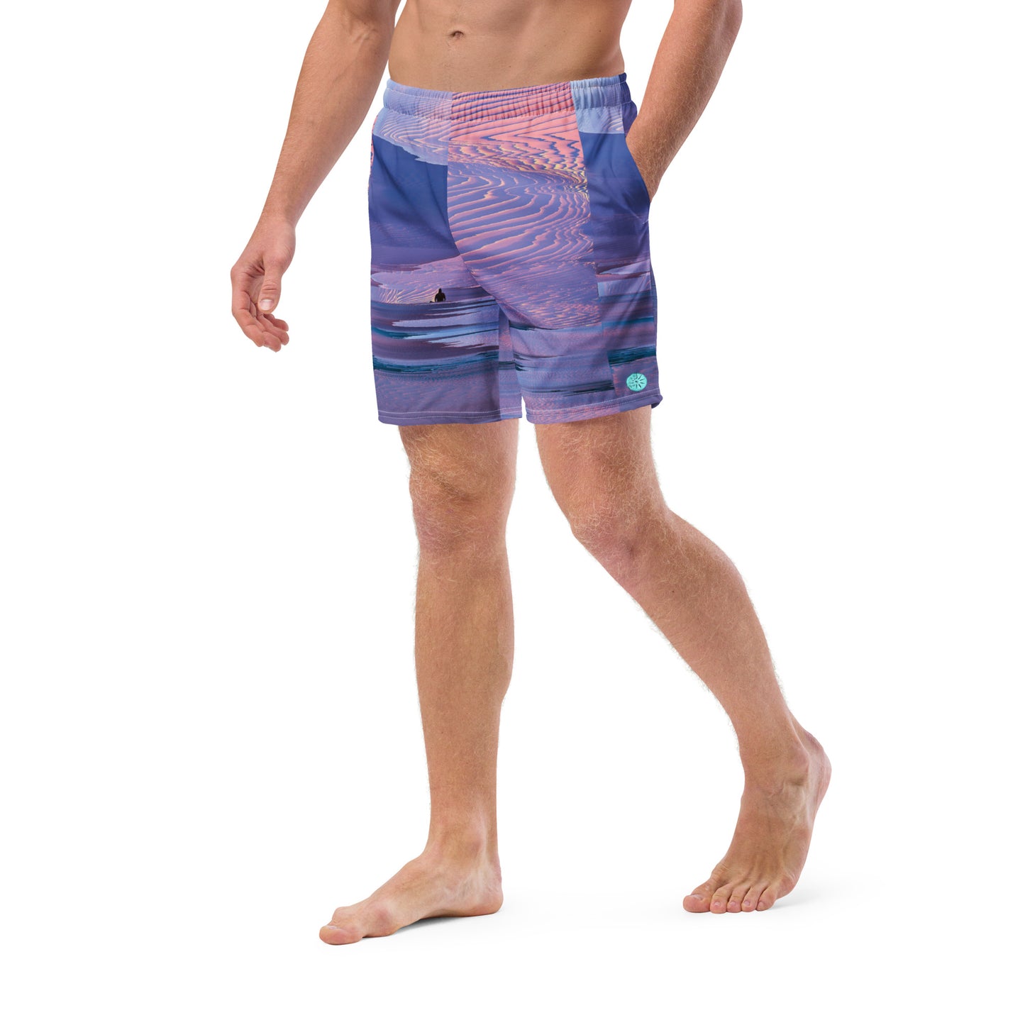 Recycled Men's Purple swim trunks