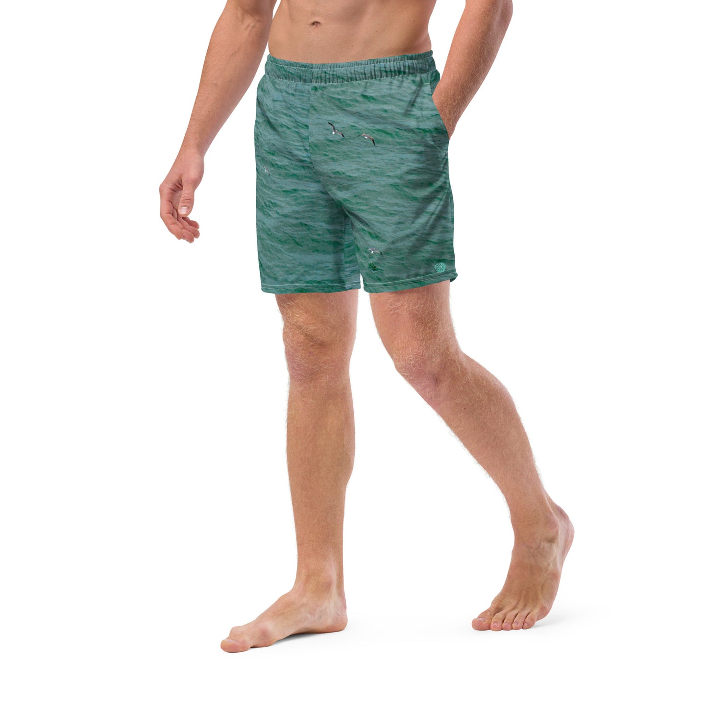 Recycled Men's Seagull swim trunks